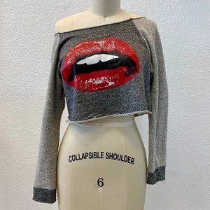 "Rocky Horror Picture Show" Graphic Crop Sweater